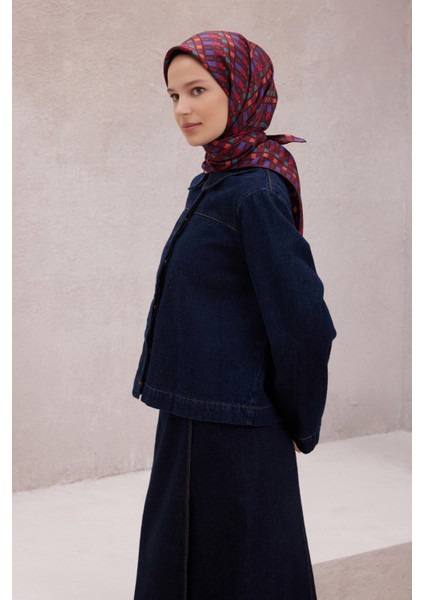 Logo Desen Saf Ipek Twill Eşarp 4223D01-86 fiyatları