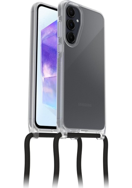 React Necklace Kılıf, A55 5g Için, Ultra Ince, Kılıf, Ayarlanabilir ve Cep Telefonu Zincirli, Askeri Standartlara Göre Test Edilmiştir, Şeffaf