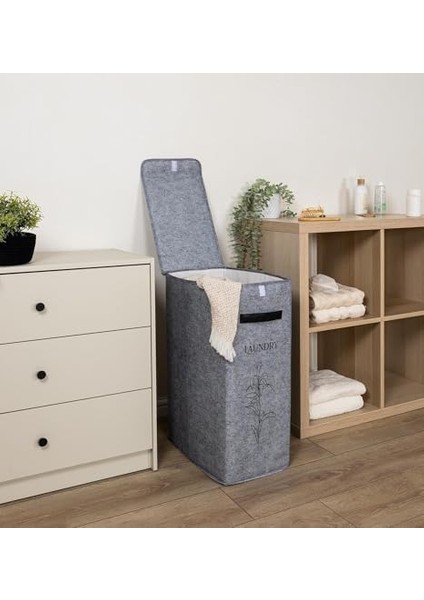 Kirli Çamaşır Sepeti Büyük Küçük Seçenekli Katlanır Sepet Selesi Çok Amaçlı Keçe Kutu Oyuncak Sepeti (Tek Bölmeli: 60X40X25CM) fiyatları