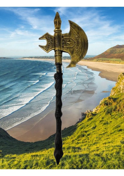 Halloween Cadılar Bayramı Çubuklu Eskitme Balta 65 cm Parti Aksesuarı modelleri