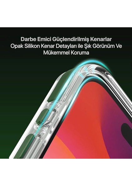 Iphone 15 Pro Max Için Dropcover Serisi Arkası Sert Şeffaf Kenarları Darbe Önleyici Çizgi Detaylı Yüksek Kılıf (Yeşil, Dropcover) fiyatları