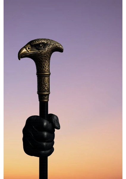 Halloween Cadılar Bayramı Baston Kartal Figürlü Geçmeli 80 cm Parti Aksesuarı