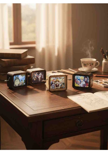 Çizgi Dizi Karakterleri Nostaljik Müzik Kutusu Retro Tasarım Kurmalı Dekoratif Hediyelik Özel Koleksiyon modelleri