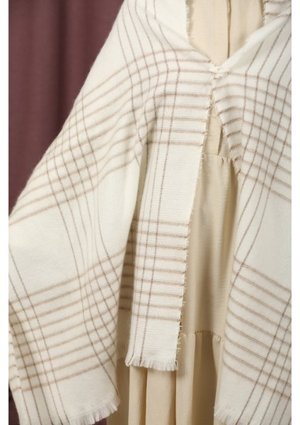 Çift Taraflı Çizgili Kışlık Omuz Şalı fiyatları