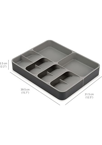 Mutfak Çekmecesi Organizatör Tepsisi, Gümüş Çatal Bıçak Takımı ve Aletler Için, Genişletilebilir, Gri fiyatları