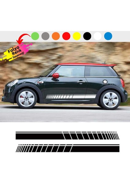 Mini Cooper Yan Şerit Sticker