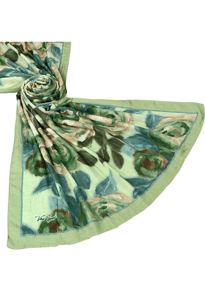 Vav Ipek Bambu Kraş Pamuk Şal – Gül Desenli, Yumuşak ve Nefes Alabilen Şal