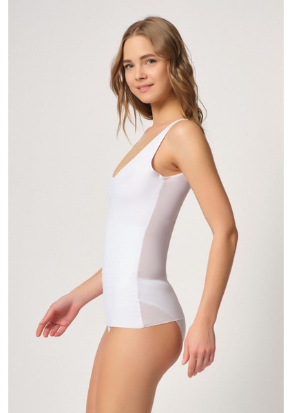 Beyaz Mı Emay 2938 Sırtı Tül Karyokalı Destekli Atlet Korse fiyatları