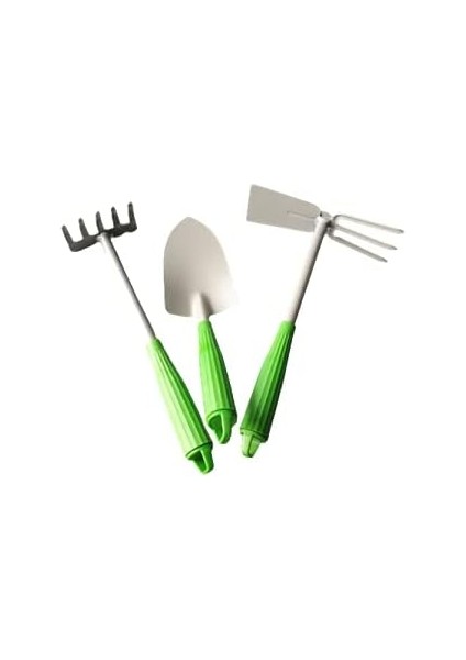 3'lü Bahçe Seti Tırmık Çapa Kürek Mini Bahçe Seti