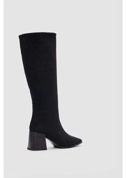 Liore Küt Burun Kadın Çizme- Siyah Süet fiyatları