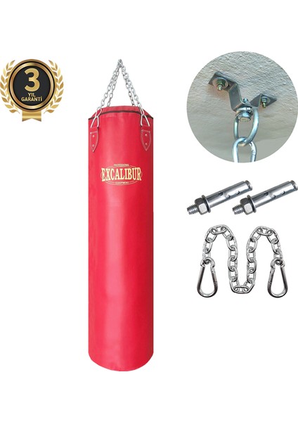 Klasik Boks Torbası 120 x 35 cm Kırmızı fiyatları