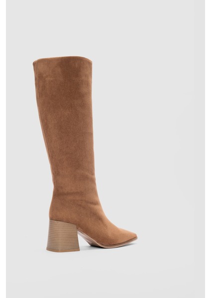 Liore Küt Burun Kadın Çizme- Taba Süet fiyatları