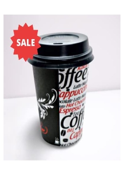 Excodi Cup - 8 Oz Kapaklı Karton - 250 ml - 100 Adet Kaliteli Otomat Bardağı, Sızdırmaz, El Yakmaz (Kırmızı) modelleri