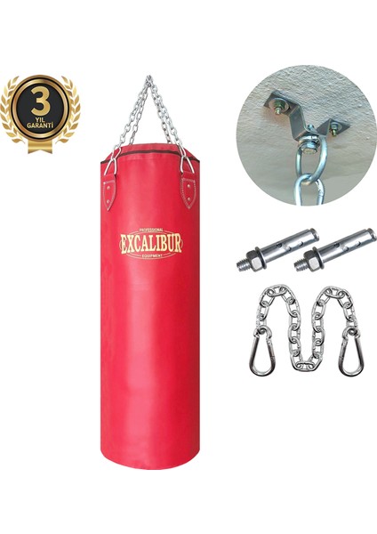 Klasik Boks Torbası 100 x 35 cm Kırmızı fiyatları