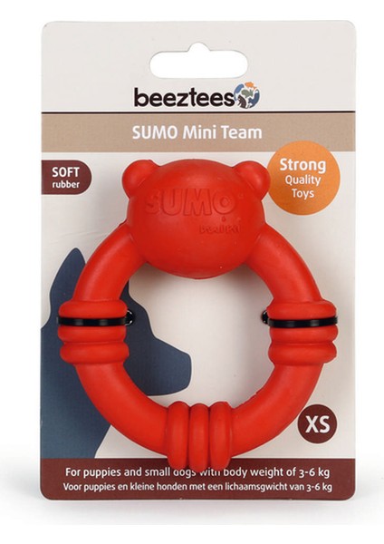 Techmrt Beeztees Sumo Mını Dental Oyuncak Kırmızı 9,5X10,
