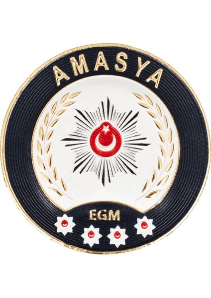 Amasya Polis Kol Arması 3D Plastik Tpu, Yeni Tip, Cırtlı, Standart Ölçü, 1.sınıf Kalite