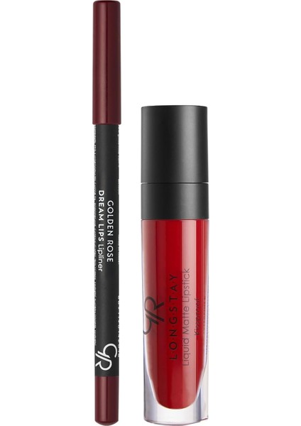 Golden Rose gr Matte Lıp Kıt No: Scarlet Red 1 Paket (1 x 1 Adet)