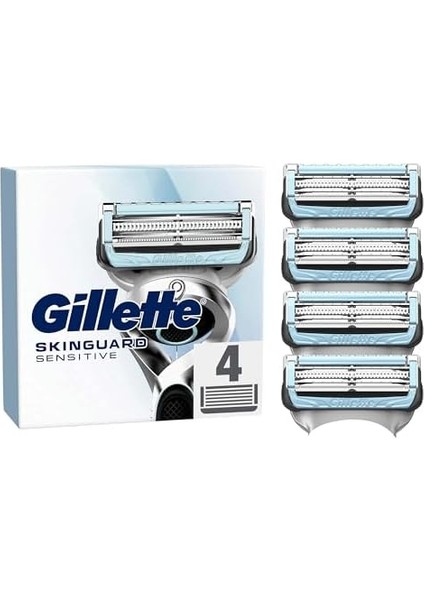 Gillette Skinguard Sensitive Yedek Tıraş Bıçağı 4 Adet