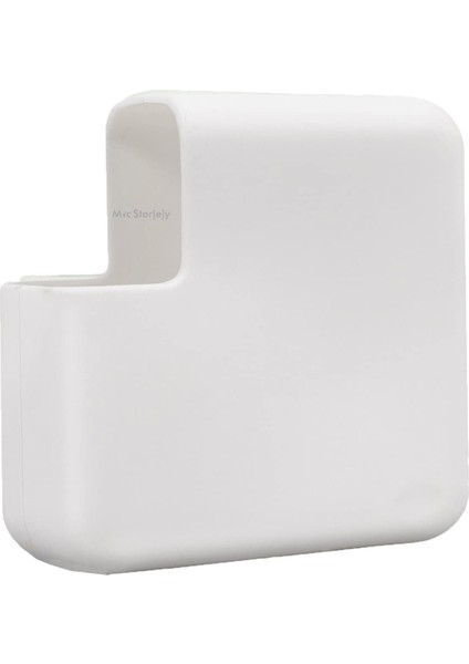 MacBook Pro Şarj Adaptör Kılıfı Silikon 96W Usb-C A2141, 87W Usb-C A1707 A1990, 85W Magsafe 2 A1398 ve 85W Magsafe 1 A1286 A1297 Uyumlu Ince Esnek Hafif Koruma Beyaz
