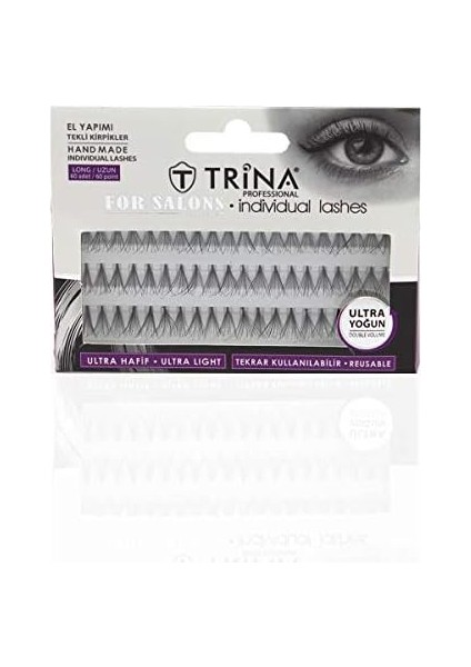 Trina Tekli, Yogun, Uzun Takma Kirpikler (60 Adet)