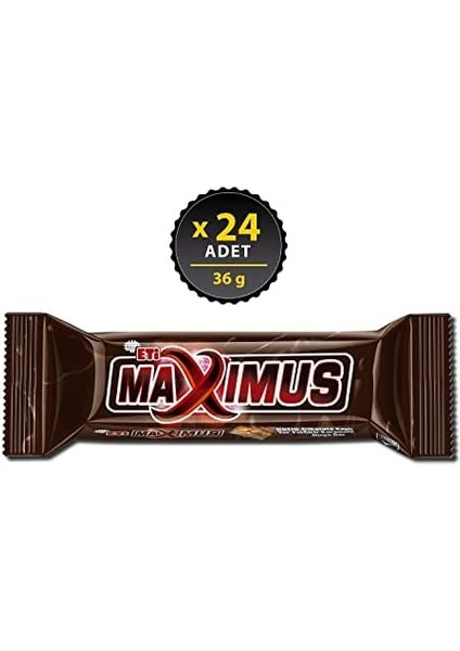 Eti Maximus Yer Fıstıklı, Karamelli Nuga Bar 36 G x 24 Adet