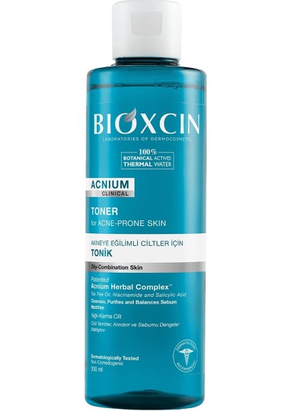 Bioxcin Acnium Sıkılaştırıcı Tonik – Akneye Eğilimli Karma ve Yağlı Ciltler Için, Sebum Dengeleyici, Gözenek Sıkılaştırıcı, Bitkisel Içerikli – 200 ml fiyatları