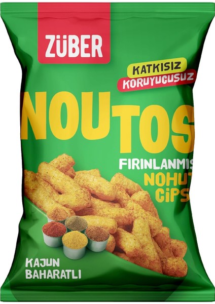 Züber Noutos Kajun Baharatlı Fırınlanmış Nohut Cipsi 55GR x 15 Adet fiyatları