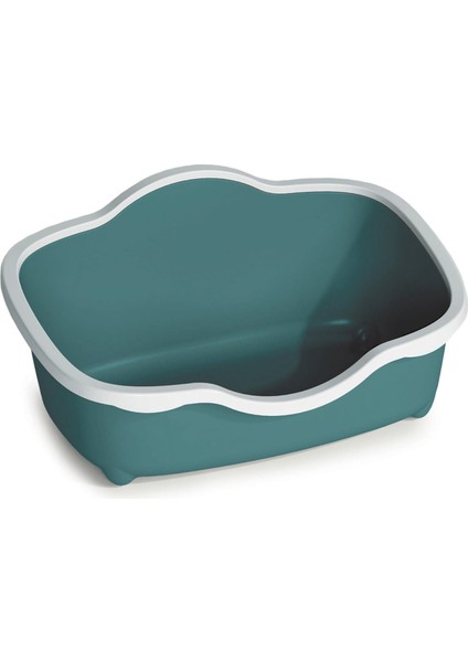 Techmrt Stefanplast Tres Chıc Beyaz/yeşil Açık Kedi Tuvaleti 56X38,5X26CM