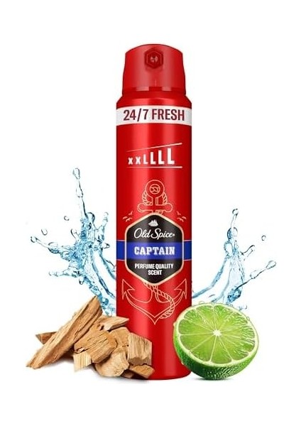 Old Spice Captain Erkek Sprey Vücut Deodorantı 250 ml Xl Büyük Boy