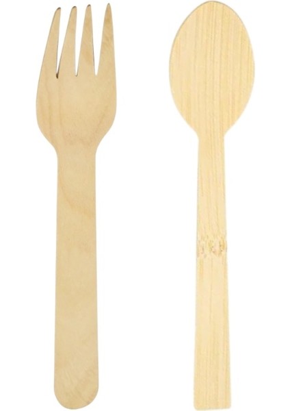 Ahşap Çatal Kaşık Seti 48 Adet