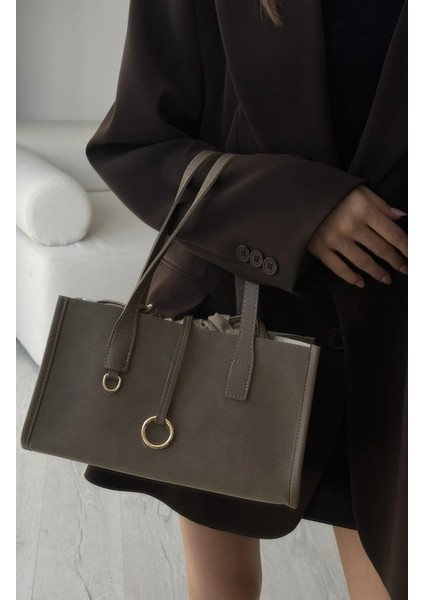 Eny Süet El ve Omuz Çantası