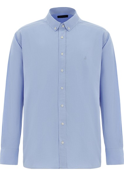 Uzun Kol Regular Fit Düğmeli Yaka Oxford Pamuk Gömlek fırsatları