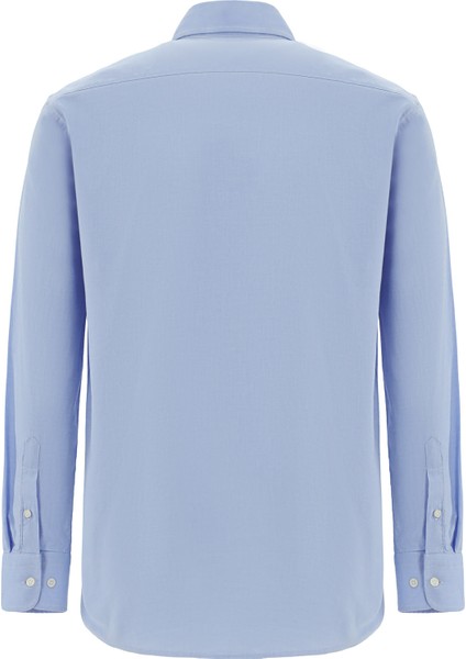 Uzun Kol Regular Fit Düğmeli Yaka Oxford Pamuk Gömlek indirimleri