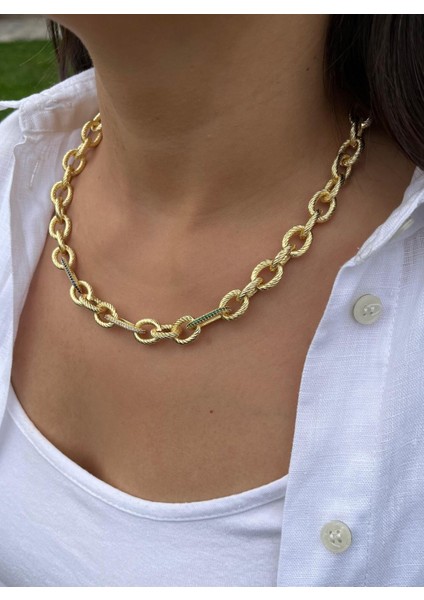 Renk Detaylı Kalın Zincir Kolye fiyatları