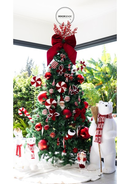 Yılbaşı Süsü 5'li Damla Kırmızı 12 cm fırsatları