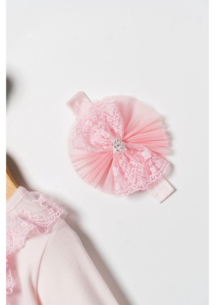 Kız Bebek Elbise Dantelli Bandanalı fiyatları