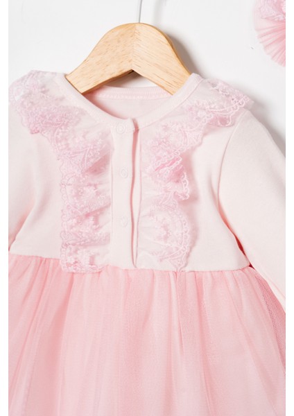 Kız Bebek Elbise Dantelli Bandanalı fırsatları