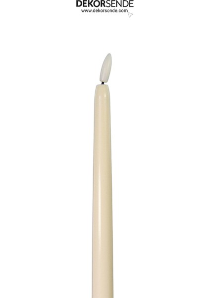 Lüks Pilli Mum Krem 33 cm fiyatları