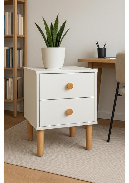 Komodin-Modern -Tasarım – 2 Çekmeceli fiyatları