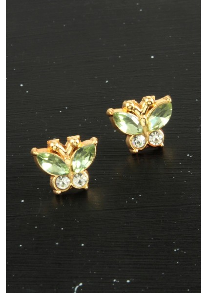 Yzlal Kelebek Taşlı Minik Küpe-Sarı fiyatları