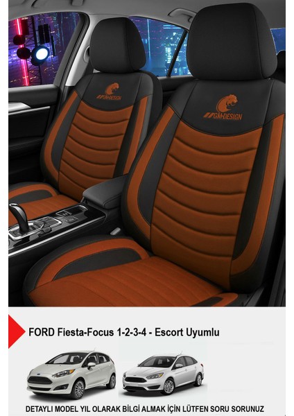 Panther Serisi Keten Kumaş Oto Koltuk Kılıfı (Ford Focus-Fiesta-Escort Uyumlu)