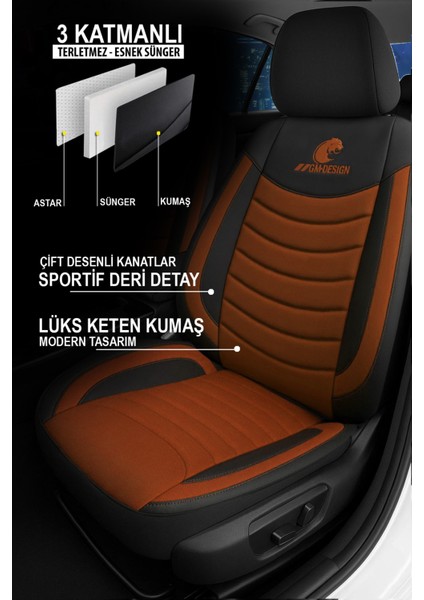 Panther Serisi Keten Kumaş Oto Koltuk Kılıfı (Ford Focus-Fiesta-Escort Uyumlu) fiyatları