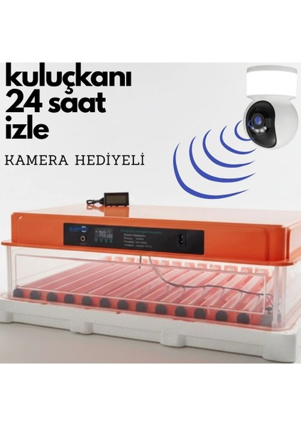 Kamera Ilaveli Evonest 120 Yumurtalık Kuluçka Makinesi Otomatik Isı, Nem ve Çevirme Kontrolü