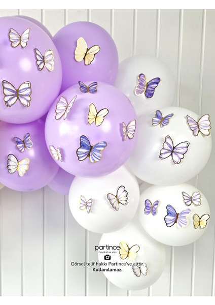 Lila Tema Mini Parti Seti Doğum Günü Balon Zinciri Eko Kit Lila Kelebek Tema Doğum Günü Süsü indirimleri
