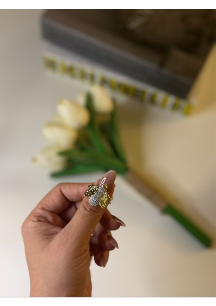 Işıltılı Kanatlı Arı Figürlü Ayarlanabilir Zirkon Taşlı Yüzük fiyatları