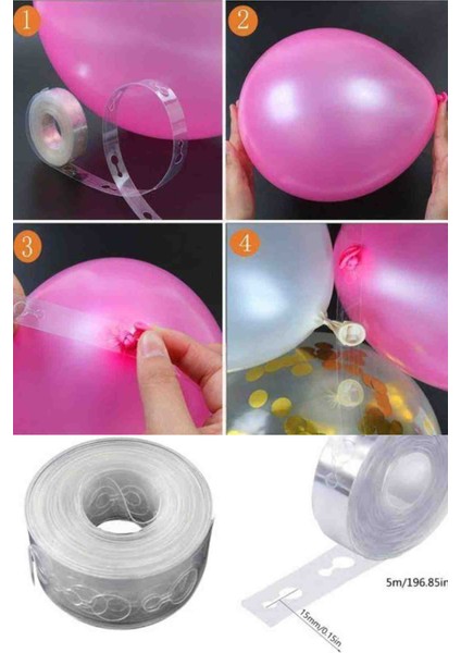 Balon Zinciri Aparatı 5 Metre 150 Adet Balon Kapasiteli Doğum Günü Parti Yardımcısı fiyatları