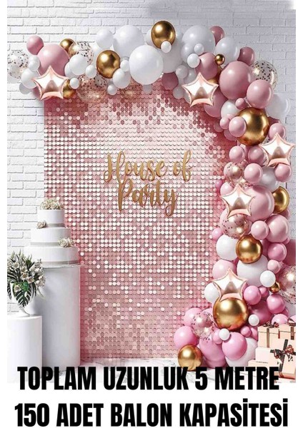 Balon Zinciri Aparatı 5 Metre 150 Adet Balon Kapasiteli Doğum Günü Parti Yardımcısı modelleri