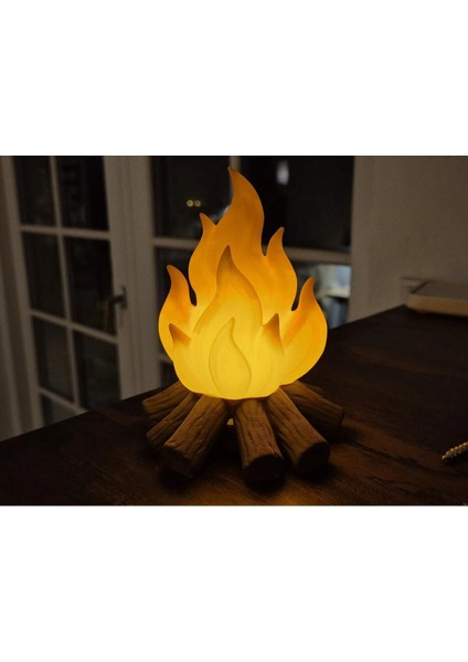 Kamp Ateşi Modeli LED Işıklı Dekoratif Ev Eşyası 12,5cm fırsatları