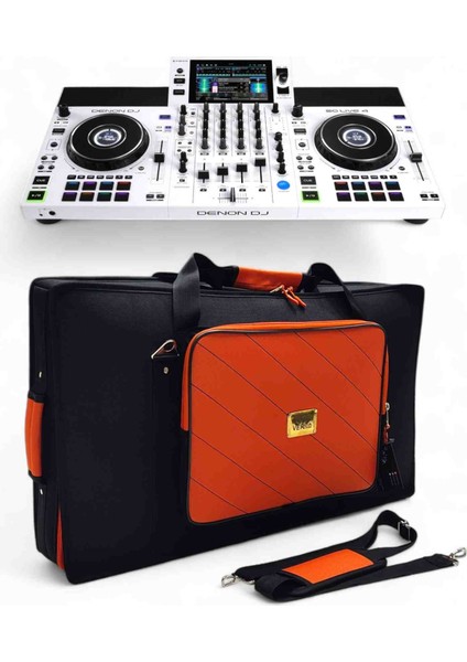 Denon Sc Live 4 Setup Için Uyumlu Soft Case Taşıma Çantası.turuncu.