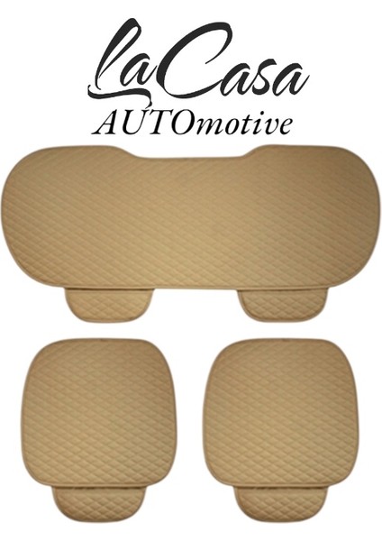 Ortopedik Ergonomik,cepli Kaymaz Suni Deri(Vinil) Oto Kılıf-Minder (3parça Set)